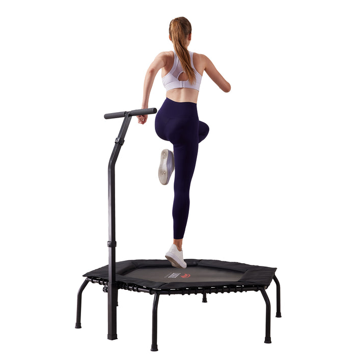 leikefitness Professional Gym Workout 50" Fitness Trampoline Cardio Trainer Exercise Rebounder