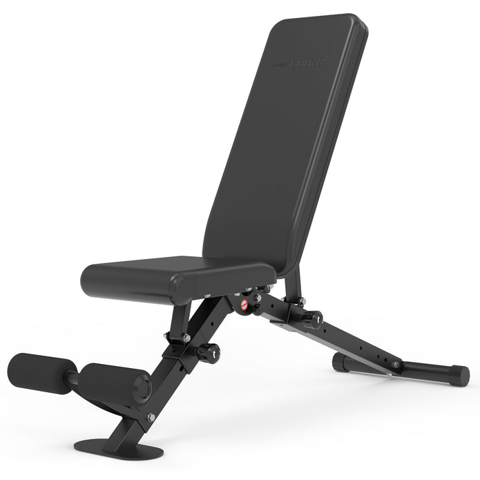 leikefitness Adjustable Weight Bench Foldable Workout Exercise Bench with Automatic Lock for Upright Incline Decline and Flat Full Body Exercise