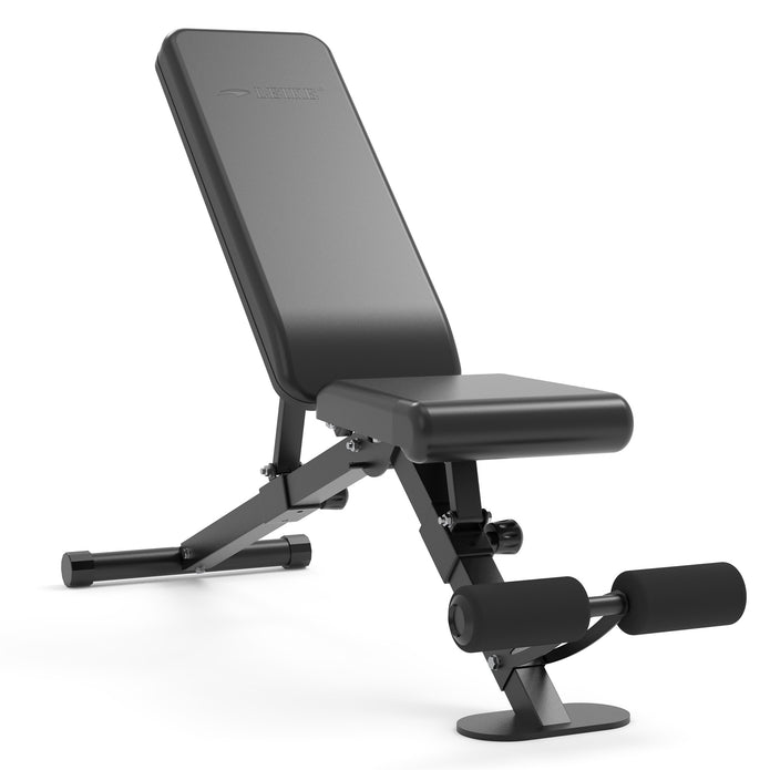 leikefitness Adjustable Weight Bench Foldable Workout Exercise Bench with Automatic Lock for Upright Incline Decline and Flat Full Body Exercise