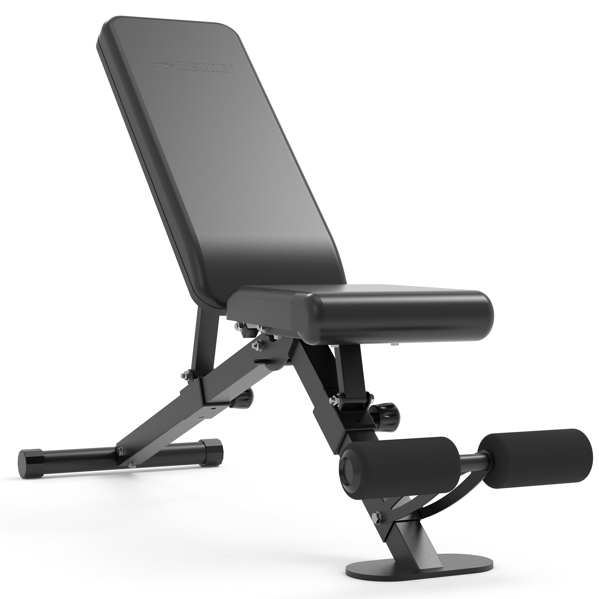leikefitness Adjustable Weight Bench Foldable Workout Exercise Bench with Automatic Lock for Upright Incline Decline and Flat Full Body Exercise