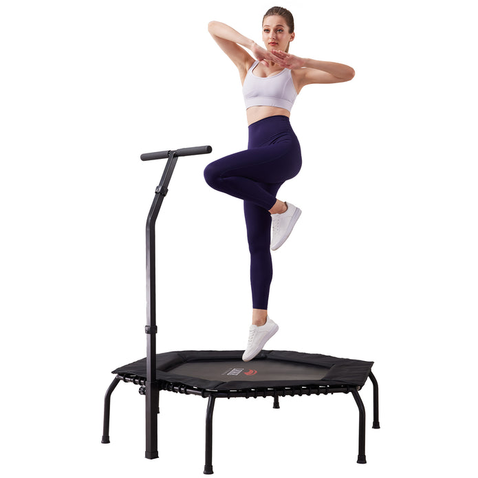 leikefitness Professional Gym Workout 50" Fitness Trampoline Cardio Trainer Exercise Rebounder