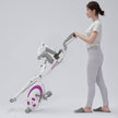 leikefitness Folding Stationary Bike Recumbent Exercise Bike w/Arm Resistance Bands-Pulse Sensor-LCD Monitor and Easy to Assemble Indoor Cycling Bike 2280