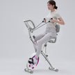 leikefitness Folding Stationary Bike Recumbent Exercise Bike w/Arm Resistance Bands-Pulse Sensor-LCD Monitor and Easy to Assemble Indoor Cycling Bike 2280