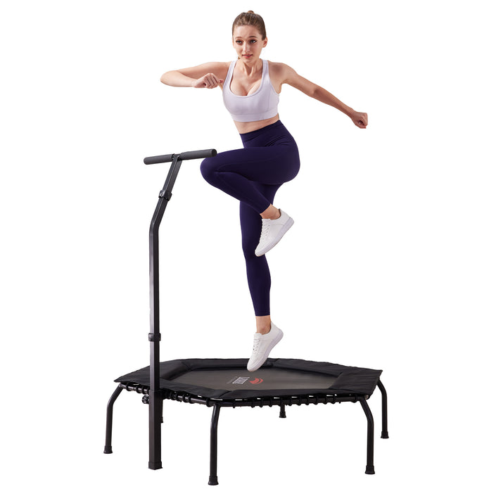 leikefitness Professional Gym Workout 50" Fitness Trampoline Cardio Trainer Exercise Rebounder