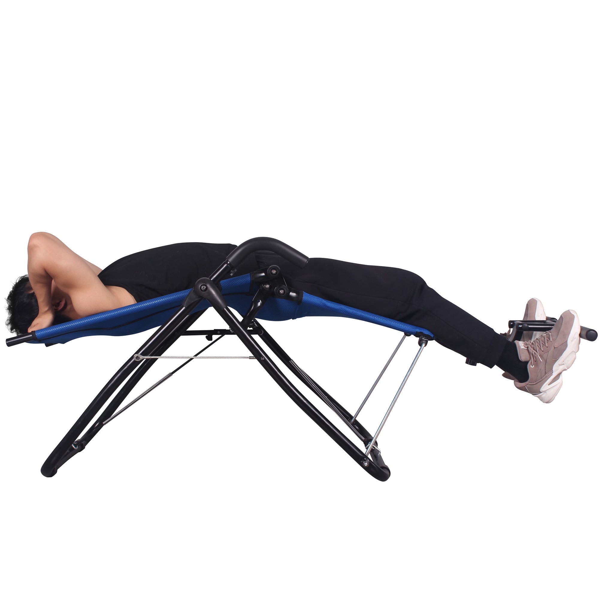 leikefitness Ab Exercise Chair Core Strengthening Lightweight Foldable Sport Abdominal Exerciser Strength Training Inversion Equipment AB3900(Blue)