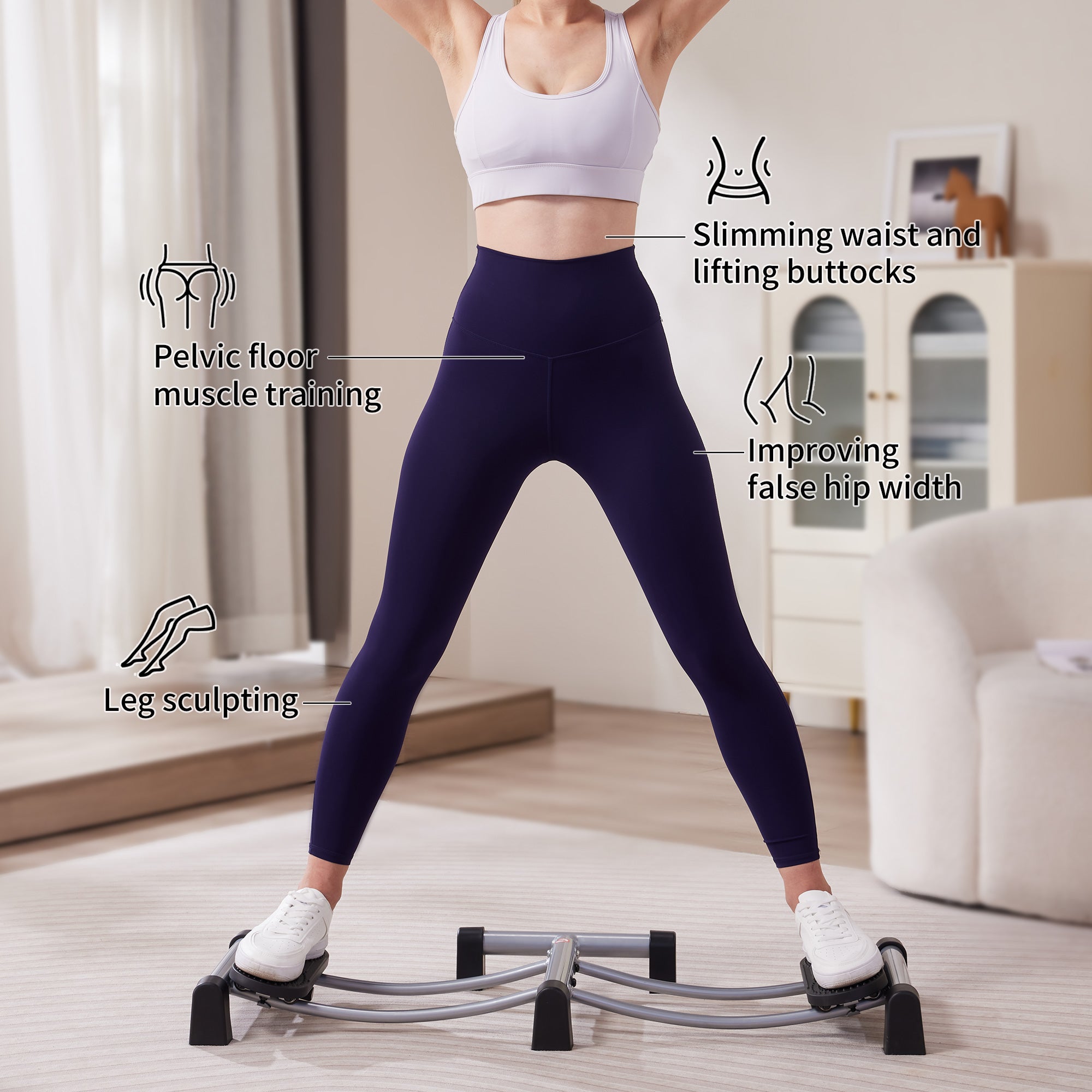 Leikefitness Thigh Strength Exercise Equipment Hip Shaper Trainer Machine Legs Workout Machine for Home Fitness (AB1610)