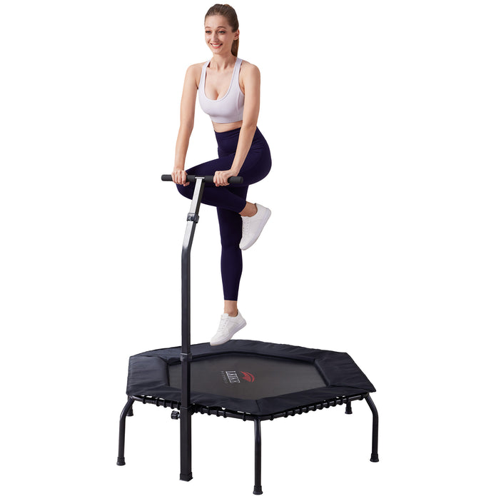 leikefitness Professional Gym Workout 50" Fitness Trampoline Cardio Trainer Exercise Rebounder