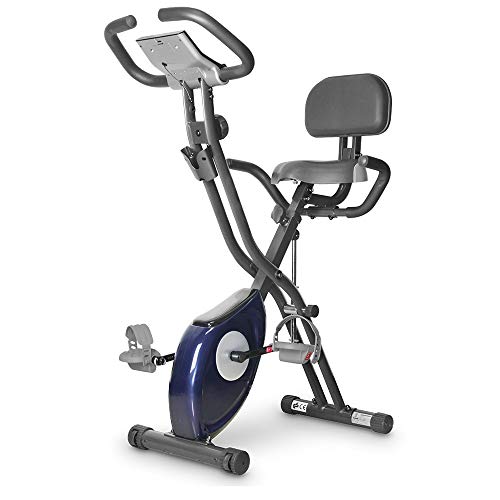 leikefitness LEIKE X Bike Ultra-Quiet Folding Exercise Bike, Magnetic Upright Bicycle with Heart Rate,LCD Monitor and easy to assemble