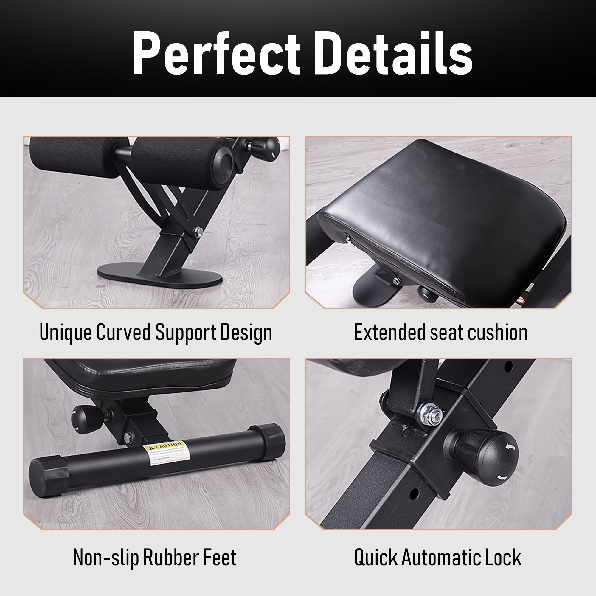 leikefitness Adjustable Weight Bench Foldable Workout Exercise Bench with Automatic Lock for Upright Incline Decline and Flat Full Body Exercise