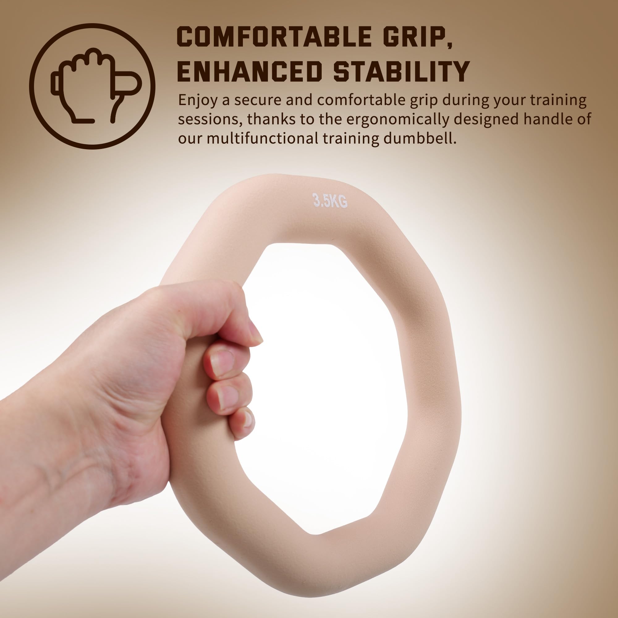 Leikefitness Weight Ring 2-in-1 Kettlebell & Dumbbell, cast iron+PVC coating, Yoga Exercise, Aerobics, Core Training, 4 in a set (0.33LB + 5.5LB + 7.7LB + 9.9LB)