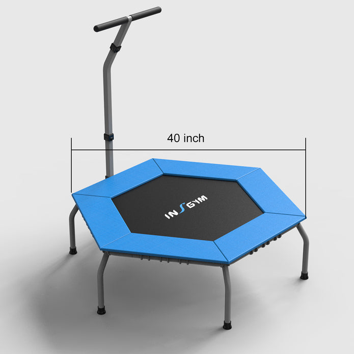 leikefitness Professional Gym Workout 40" Fitness Trampoline Cardio Trainer Exercise Rebounder