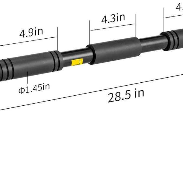 leikefitness Pull-Up Bar For Door Frame Chin Up Bar Upper Body Workout Adjustable Portable Training Pull-Up Bars Bars without Screw - Adjustable Width Locking Mechanism