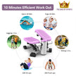 LeikeFitness Premium Portable Climber Stair Stepper & Waist Fitness Twister Step Machine with LCD Monitor ST6600