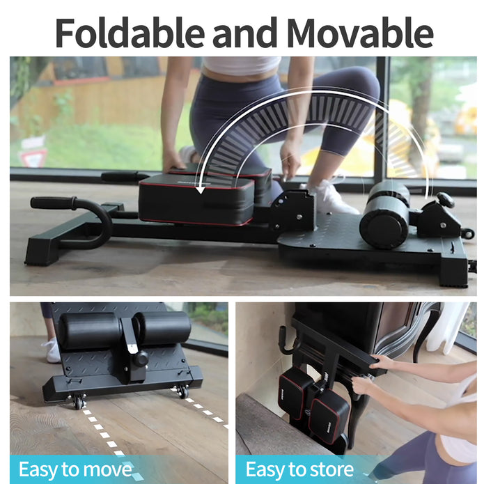 leikefitness Deluxe Multi-Function Deep Sissy Squat Bench Home Gym Workout Station Leg Exercise Machine 8400